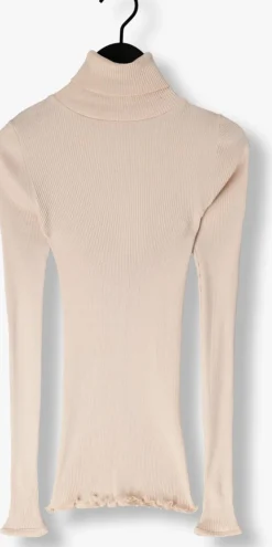 beige rosemunde coltrui silk t-shirt w/ roller neck