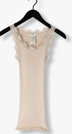 beige rosemunde top babette silk top w/ lace