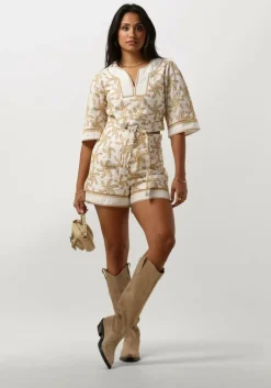 SCOTCH & SODA top embroidered linen crop top>DAMES Tops & T-Shirts