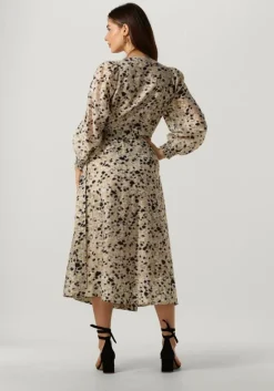 SECOND FEMALE midi jurk gaura wrap dress><noscript><img width=