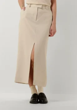 beige second female midirok fique new skirt