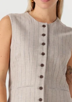 beige selected femme gilet slfvilka sun long vest