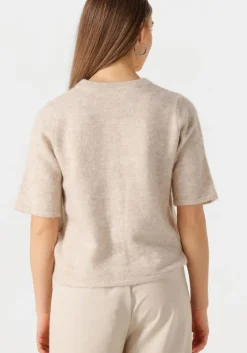 beige selected femme top slflulu 2/4 knit cardigan