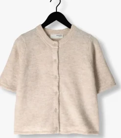 beige selected femme top slflulu 2/4 knit cardigan