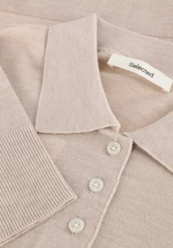 SELECTED FEMME tops & t-shirts slfthea ls knit merino collar neck><noscript><img width=