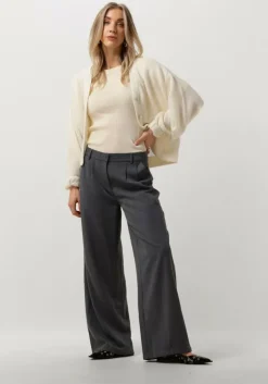 beige selected femme trui slfmala 2/4 knit o-neck b