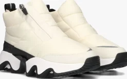 beige sorel hoge sneakers kinetic impact puffy zip dames