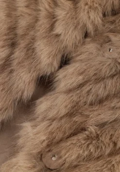 beige stand studio faux fur jas wynther coat