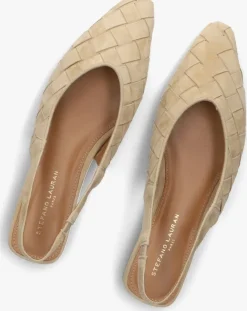 beige stefano lauran slingbacks 6155