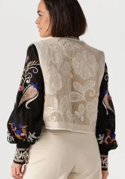 beige summum gilet gilet embroisered