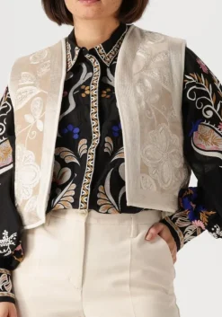 beige summum gilet gilet embroisered