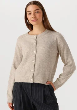 beige summum vest cardigan wool elastane blend knit