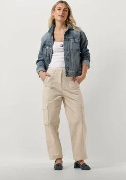 beige tommy jeans cargobroeken tjw harper hr cargo pant