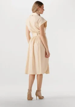 beige twinset milano midi jurk 251tt2102