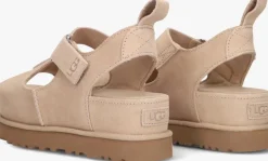 beige ugg platte sandalen w goldenstar hi