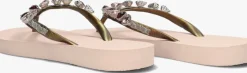 beige uzurii teenslippers heart bronze