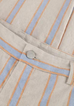 beige vanilia pantalon linen striped