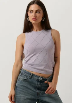 VANILIA top argyle spencer>DAMES Truien & Vesten|Tops & T-Shirts