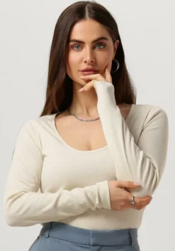 beige vanilia top diepe rond