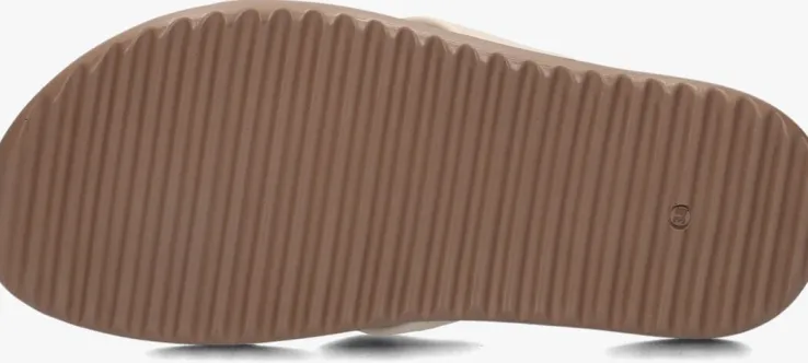 beige via vai platte sandalen candy nova