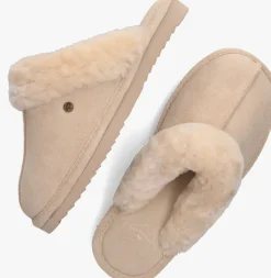 beige warmbat pantoffels lismore