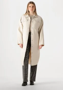 beige withblack mantel wblvilde quilted coat