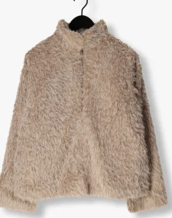 beige y.a.s. faux fur jas yastedsy jacket