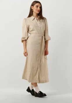 Y.A.S. midi jurk yasflaxy 3/4 linen shirt dress><noscript><img width=