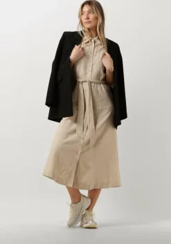 Y.A.S. midi jurk yasflaxy 3/4 linen shirt dress><noscript><img width=