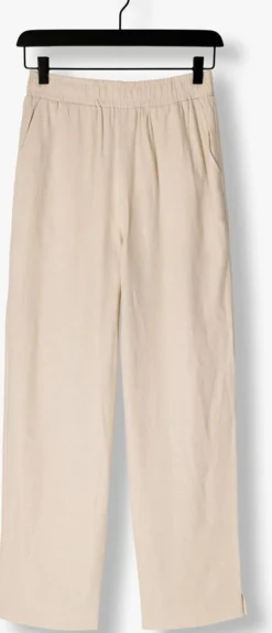 beige y.a.s. pantalon yasflaxy hw linen pant noos