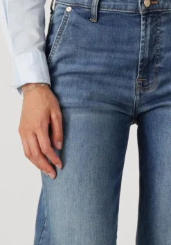 blauwe 7 for all mankind flared jeans modern dojo trouser royalty with carpenter details