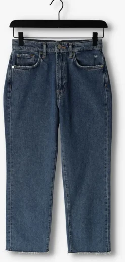 7 FOR ALL MANKIND e straight leg jeans logan stovepipe blaze with raw cut hem><noscript><img width=