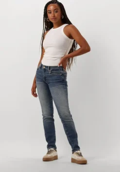 blauwe 7 for all mankind straight leg jeans roxanne