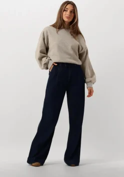 blauwe 7 for all mankind wide jeans pleated trouser stormy