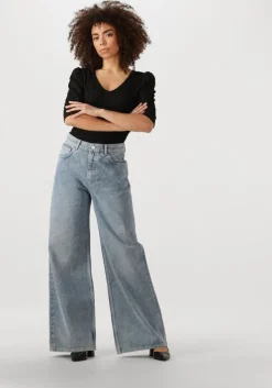 blauwe aaiko wide jeans charly denim blue co 687