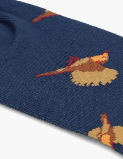 blauwe alfredo gonzales sokken roodborstje