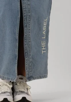 blauwe alix the label maxirok ladies woven the label maxi denim skirt