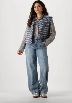 ALIX THE LABEL e wide jeans ladies woven soft denim wide leg pants><noscript><img width=