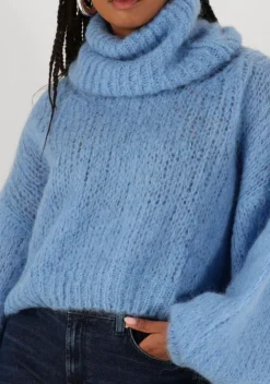 blauwe american dreams coltrui pepper roll neck cropped