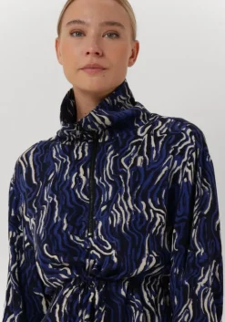 blauwe another label mini jurk roselyn line dress l/s