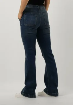 blauwe by-bar flared broek leila pant t