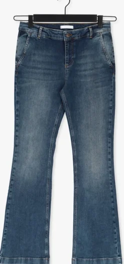 blauwe by-bar flared broek leila pant t