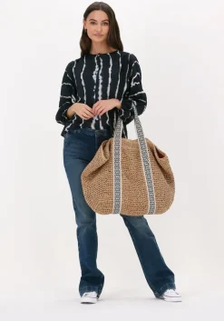 blauwe by-bar flared broek leila pant t