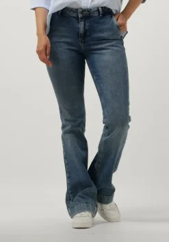 blauwe by-bar flared jeans leila pant nrx