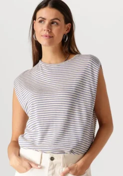 blauwe by-bar t-shirt diede small stripe top