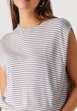 blauwe by-bar t-shirt diede small stripe top