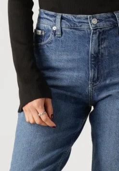 blauwe calvin klein mom jeans mom jean