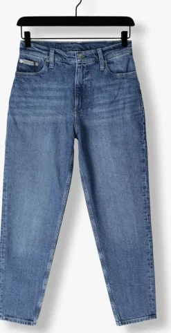 blauwe calvin klein mom jeans mom jean
