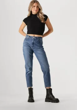 blauwe calvin klein mom jeans mom jean