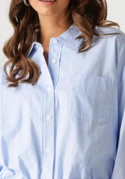 blauwe catwalk junkie blouses tuck in blouse